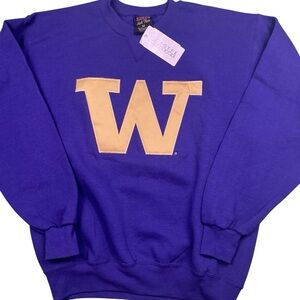 Vintage Washington Huskies 90s Crewneck USA made Deadstock size medium